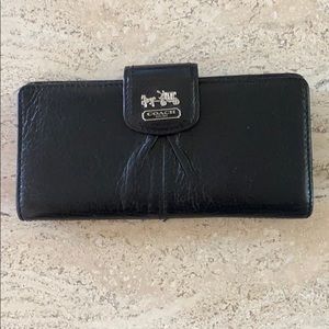 Coach wallet black leather